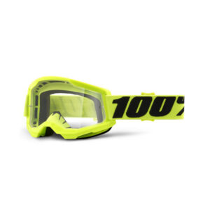 100% Strata 2 Goggle - FLO Yellow Clear Lens