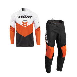 THOR Sector Chevron Jersey and Pant-Black Orange White