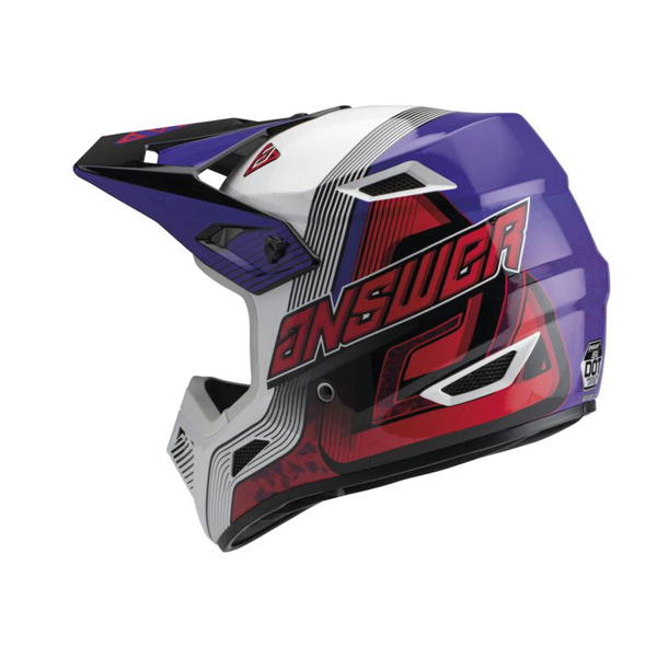 Answer Racing AR1 Vendetta Helmet Blue/Red/White-Medium - Image 2