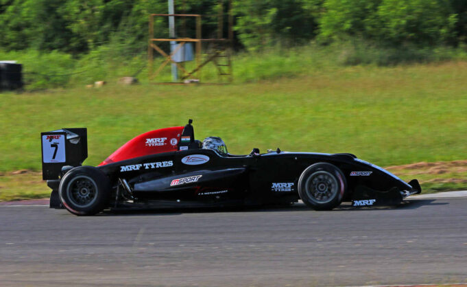 MRF MMSC fmsci Indian National Car Racing Championship 2023 Round-2 Day-1 Aditya Swaminathan