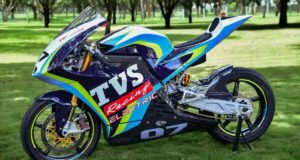 Debut of Electric Bike Racing in India TVS Apache RTE