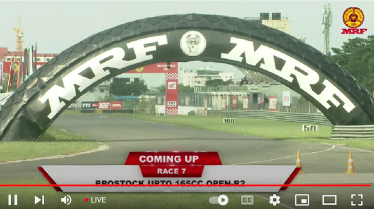 LIVE-MRF MMSC FMSCI Indian National Motorcycle Racing Championship 2023 Round 4